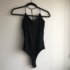 Black forever21 open back bodysuit